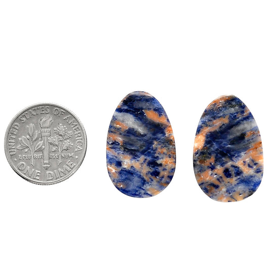 Sodalite Pair 15x23x4.3 mm Fancy Shape Polished Gemstone LS26-04370
