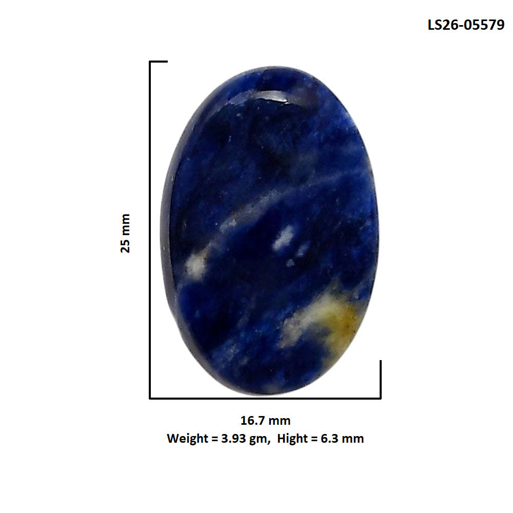 Sodalite 16.7x25x6.3 mm Oval Shape Polished Gemstone LS26-05579