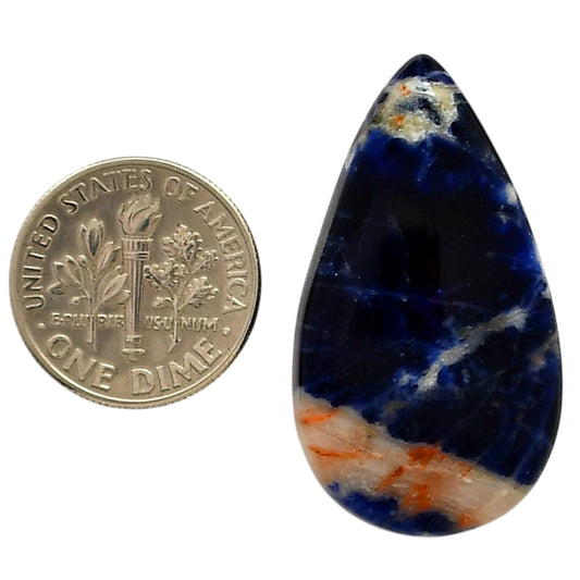 Sodalite 19.2x34x5.5 mm Pear Shape Polished Gemstone LS26-05582