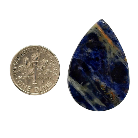 Sodalite 22.25x32.65x4.5 mm Pear Shape Polished Gemstone LS26-05583