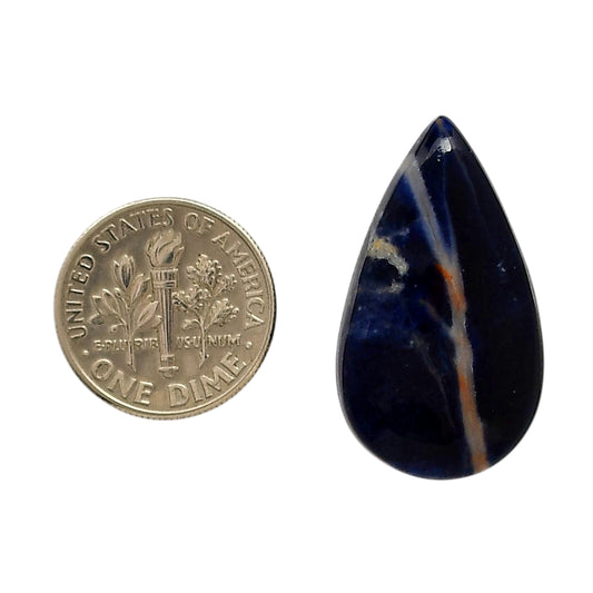 Sodalite 16.7x29.1x6 mm Pear Shape Polished Gemstone LS26-05588