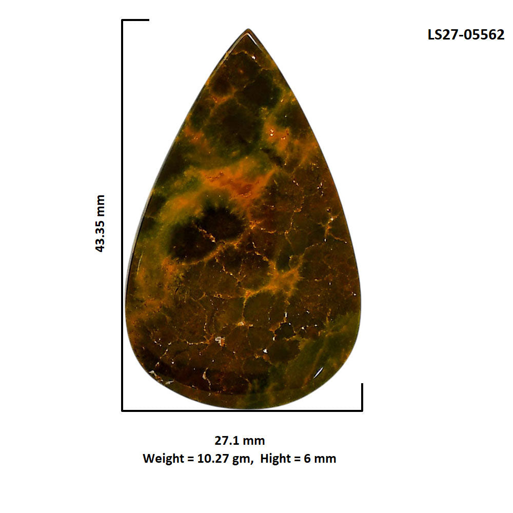 Ocean Jasper 27.1x43.35x6 mm Pear Shape Polished Gemstone LS27-05562