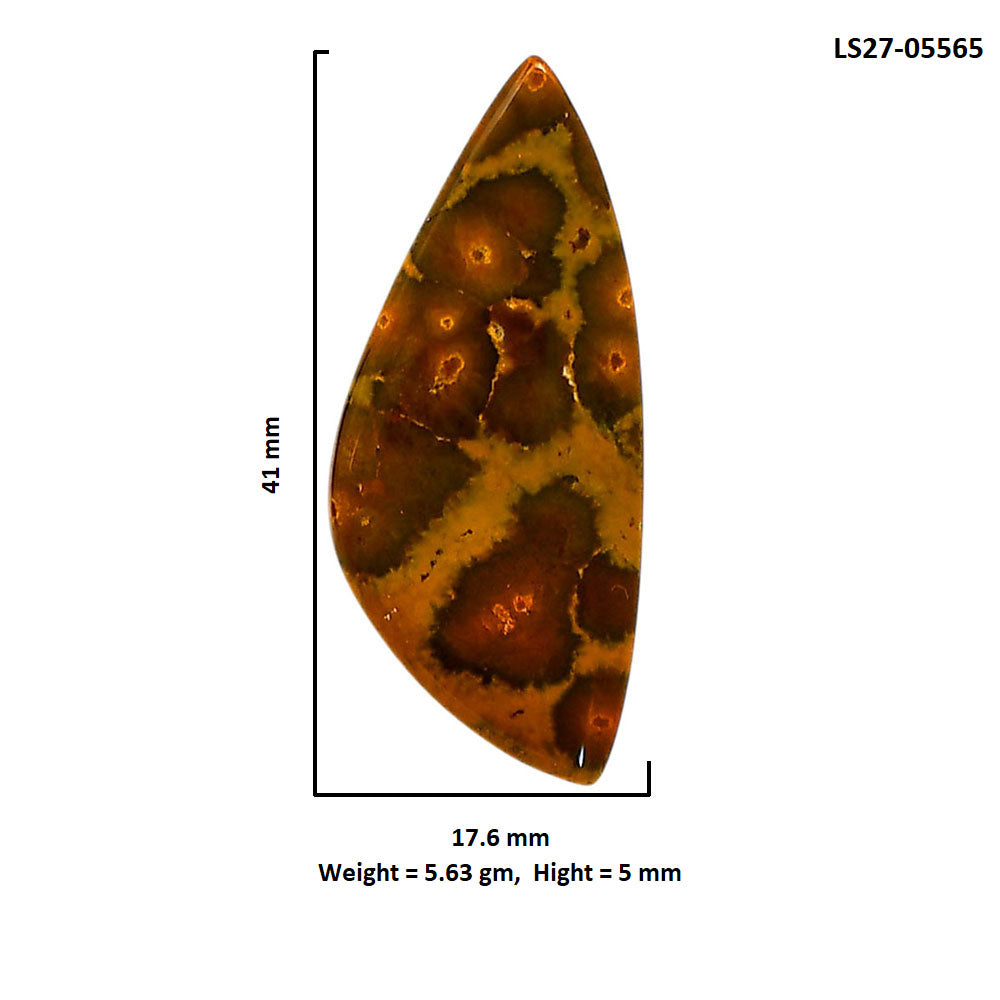 Ocean Jasper 17.6x41x5 mm Fancy Shape Polished Gemstone LS27-05565
