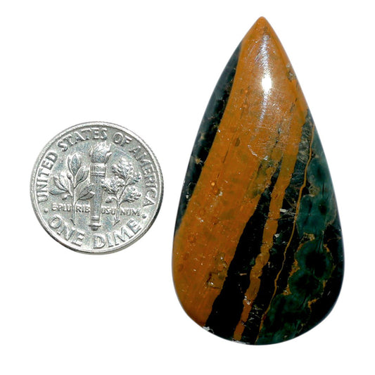 Ocean Jasper 23x43.4x5 mm Pear Shape Polished Gemstone LS27-07863