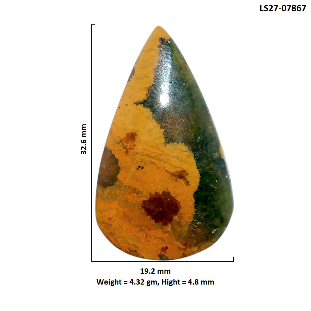 Ocean Jasper 19.2x32.6x4.8 mm Pear Shape Polished Gemstone LS27-07867