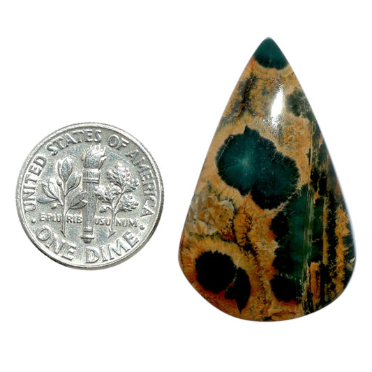 Ocean Jasper 21.3x34x6 mm Pear Shape Polished Gemstone LS27-07876