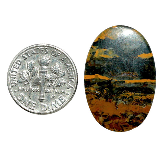 Ocean Jasper 17.9x26.5x4 mm Oval Shape Polished Gemstone LS27-07877