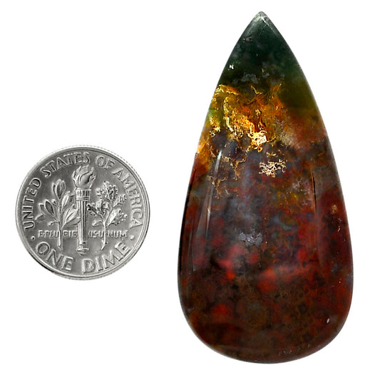 Blood Stone 23.35x46.55x5 mm Pear Shape Polished Gemstone LS32-05219