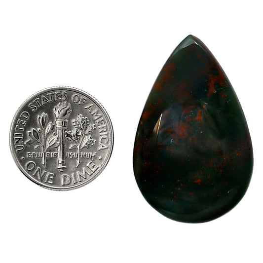 Blood Stone 20.7x32.15x5 mm Pear Shape Polished Gemstone LS32-05221