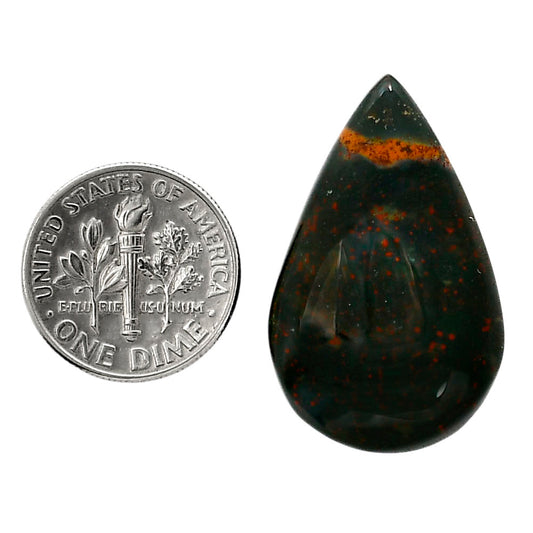 Blood Stone 19.2x30.7x6.2 mm Pear Shape Polished Gemstone LS32-05224