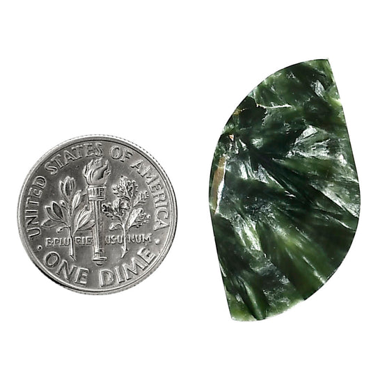 Russian Seraphinite 16.9x31x4 mm Fancy Shape Polished Gemstone LS35-05135