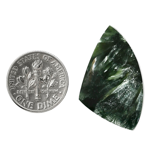 Russian Seraphinite 19.5x30.9x4.3 mm Fancy Shape Polished Gemstone LS35-05142