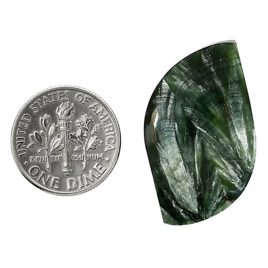 Russian Seraphinite 18x31.7x5 mm Fancy Shape Polished Gemstone LS35-05143