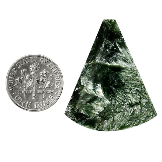 Russian Seraphinite 28.75x34.4x5 mm Fancy Shape Polished Gemstone LS35-05144
