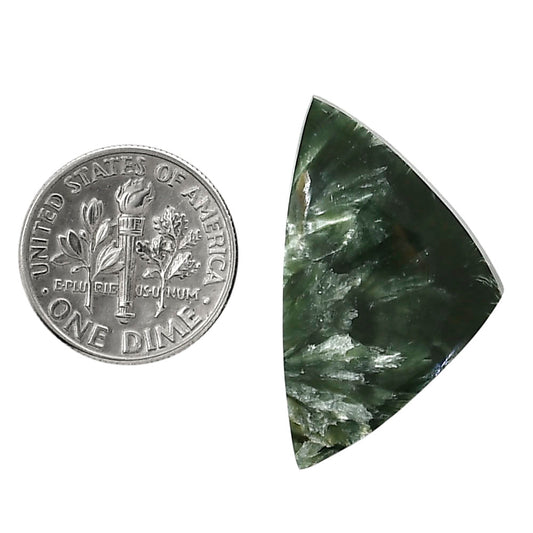 Russian Seraphinite 18.2x30.4x5.3 mm Fancy Shape Polished Gemstone LS35-05147