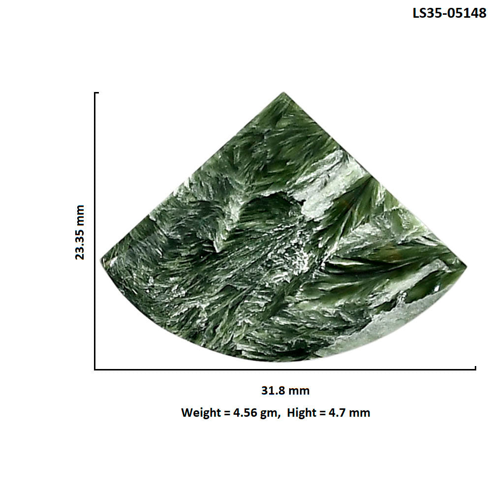Russian Seraphinite 23.35x31.8x4.7 mm Fancy Shape Polished Gemstone LS35-05148