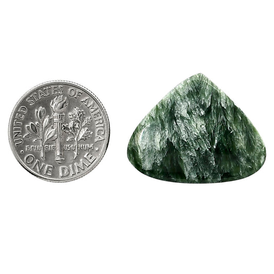 Russian Seraphinite 19.4x24.15x4.5 mm Heart Shape Polished Gemstone LS35-05166
