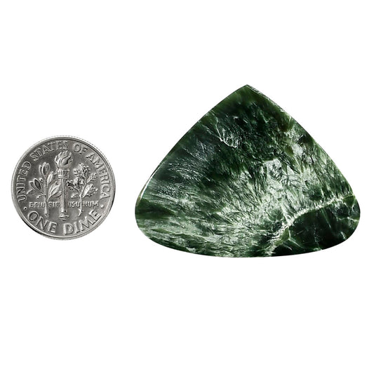 Russian Seraphinite 29.4x38.3x5 mm Heart Shape Polished Gemstone LS35-05172