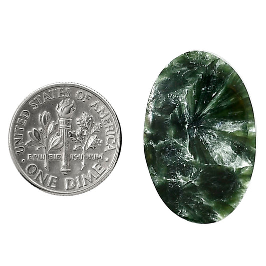 Russian Seraphinite 17.9x27.2x5.3 mm Oval Shape Polished Gemstone LS35-05178