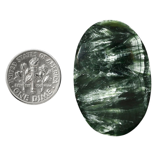 Russian Seraphinite 25x37.25x5.8 mm Oval Shape Polished Gemstone LS35-05188