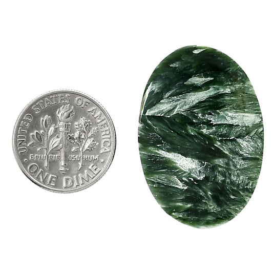 Russian Seraphinite 21.5x31.65x5 mm Oval Shape Polished Gemstone LS35-05195