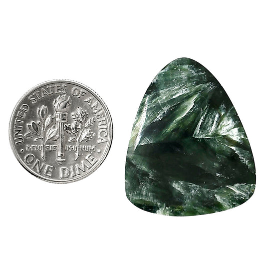 Russian Seraphinite 22.6x27.25x4 mm Fancy Shape Polished Gemstone LS35-05196