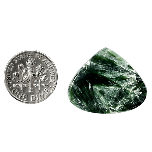 Russian Seraphinite 22x26.4x4.7 mm Heart Shape Polished Gemstone LS35-05198