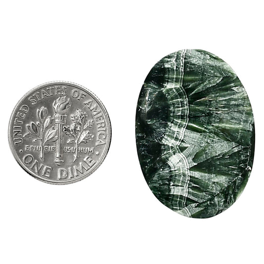 Russian Seraphinite 20.55x29x5.6 mm Oval Shape Polished Gemstone LS35-05205