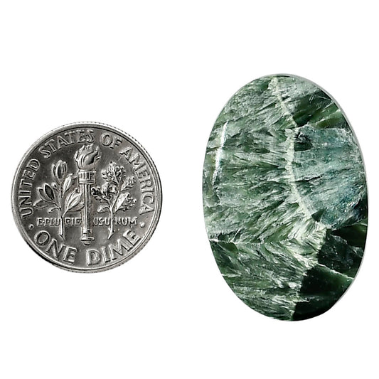 Russian Seraphinite 19.6x29.2x4.5 mm Oval Shape Polished Gemstone LS35-05207