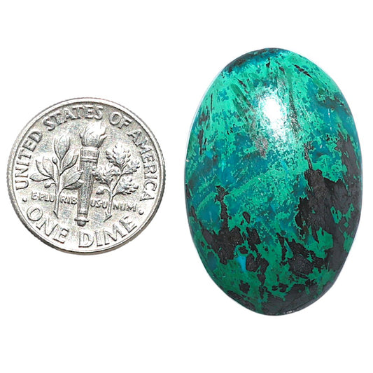 Azurite Chrysocolla 20.3x30.3x6 mm Oval Shape Polished Gemstone LS37-08567