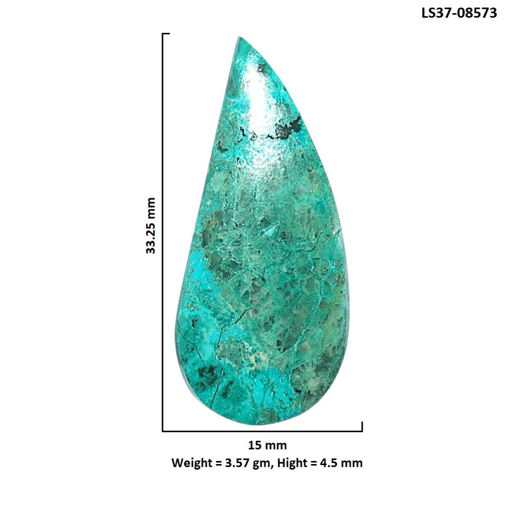 Azurite Chrysocolla 15x33.25x4.5 mm Fancy Shape Polished Gemstone LS37-08573