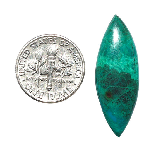 Azurite Chrysocolla 11.5x31.6x3.8 mm Marquise Shape Polished Gemstone LS37-08578