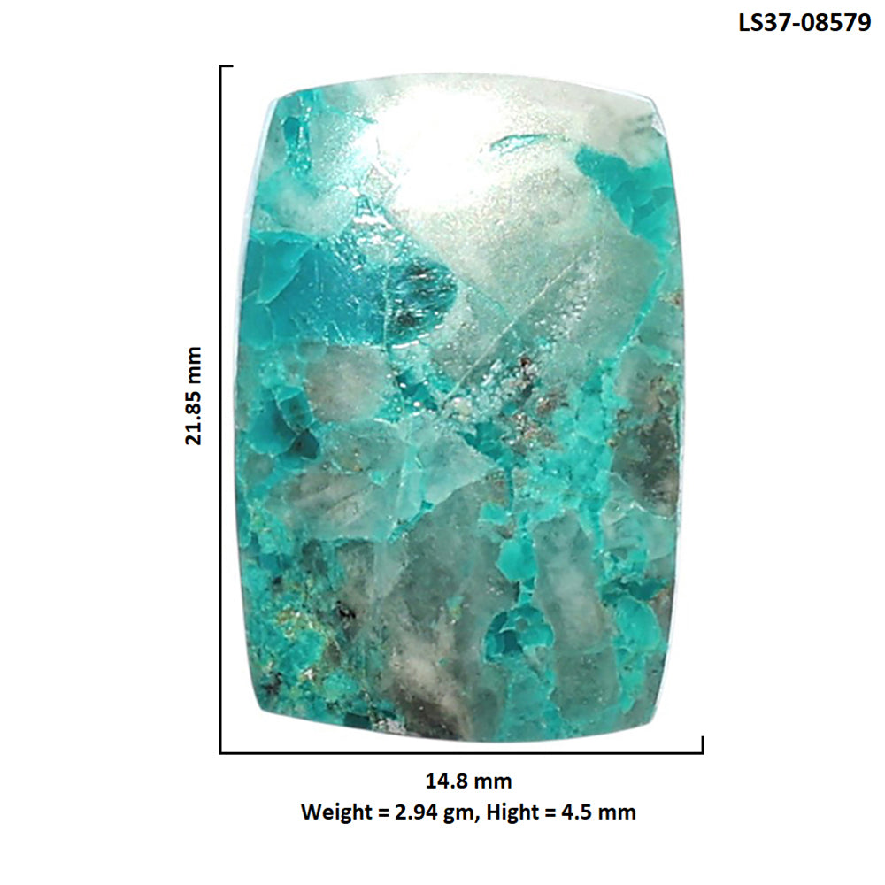 Azurite Chrysocolla 14.8x21.85x4.5 mm Cushion Shape Polished Gemstone LS37-08579