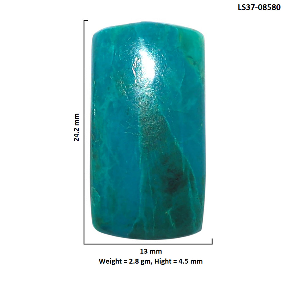 Azurite Chrysocolla 13x24.2x4.5 mm Baguette Shape Polished Gemstone LS37-08580