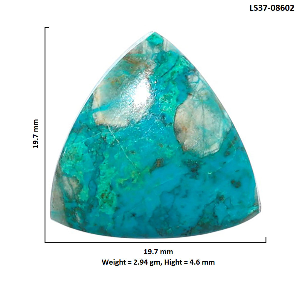 Azurite Chrysocolla 19.7x19.7x4.6 mm Fancy Shape Polished Gemstone LS37-08602