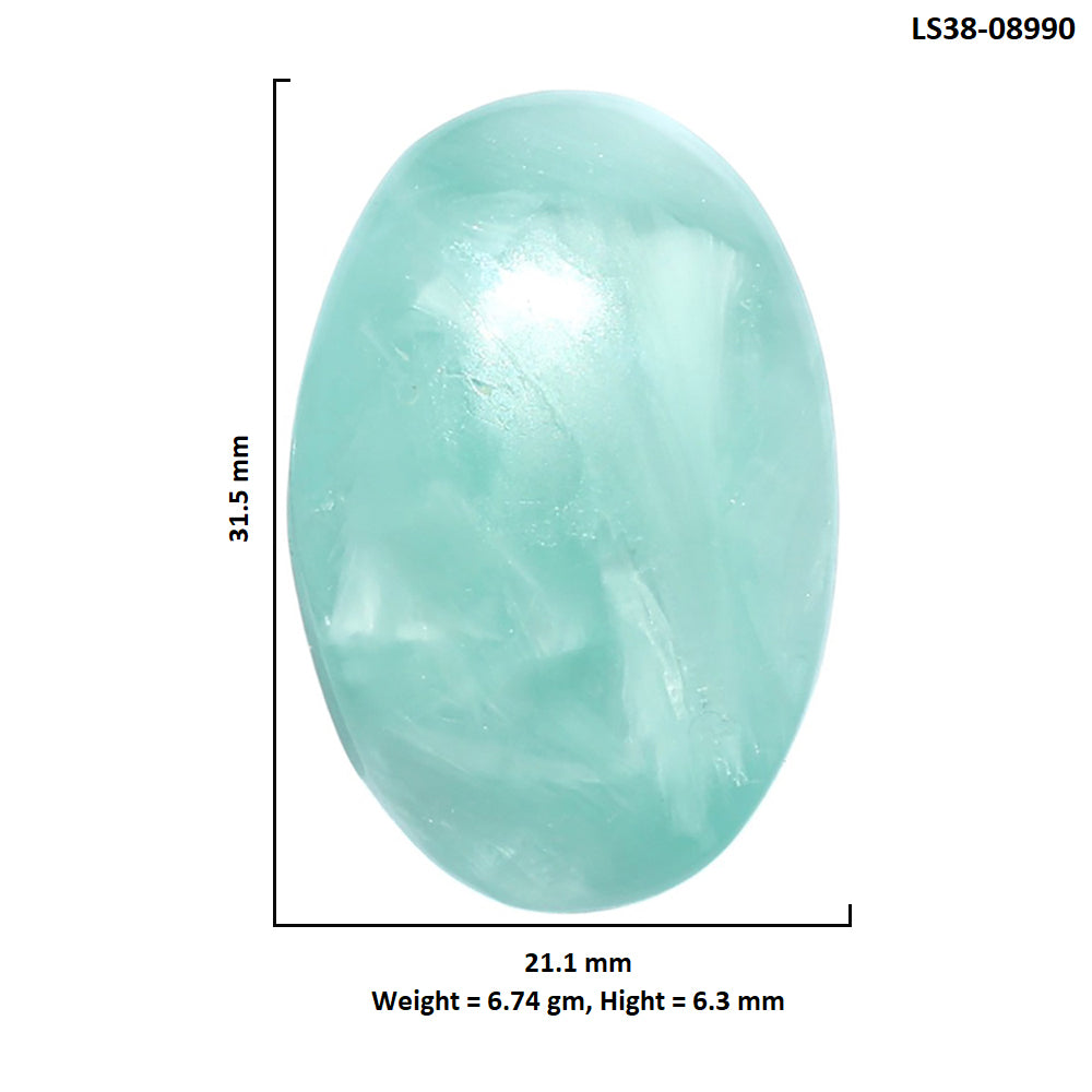 Hemimorphite 21.1x31.5x6.3 mm Oval Shape Polished Gemstone LS38-08990