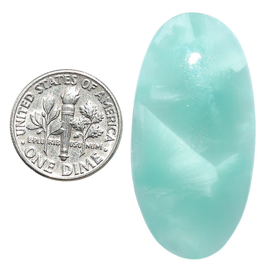 Hemimorphite 19.7x39x6 mm Oval Shape Polished Gemstone LS38-08995