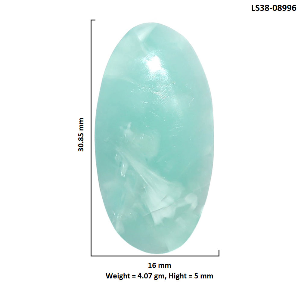 Hemimorphite 16x30.85x5 mm Oval Shape Polished Gemstone LS38-08996