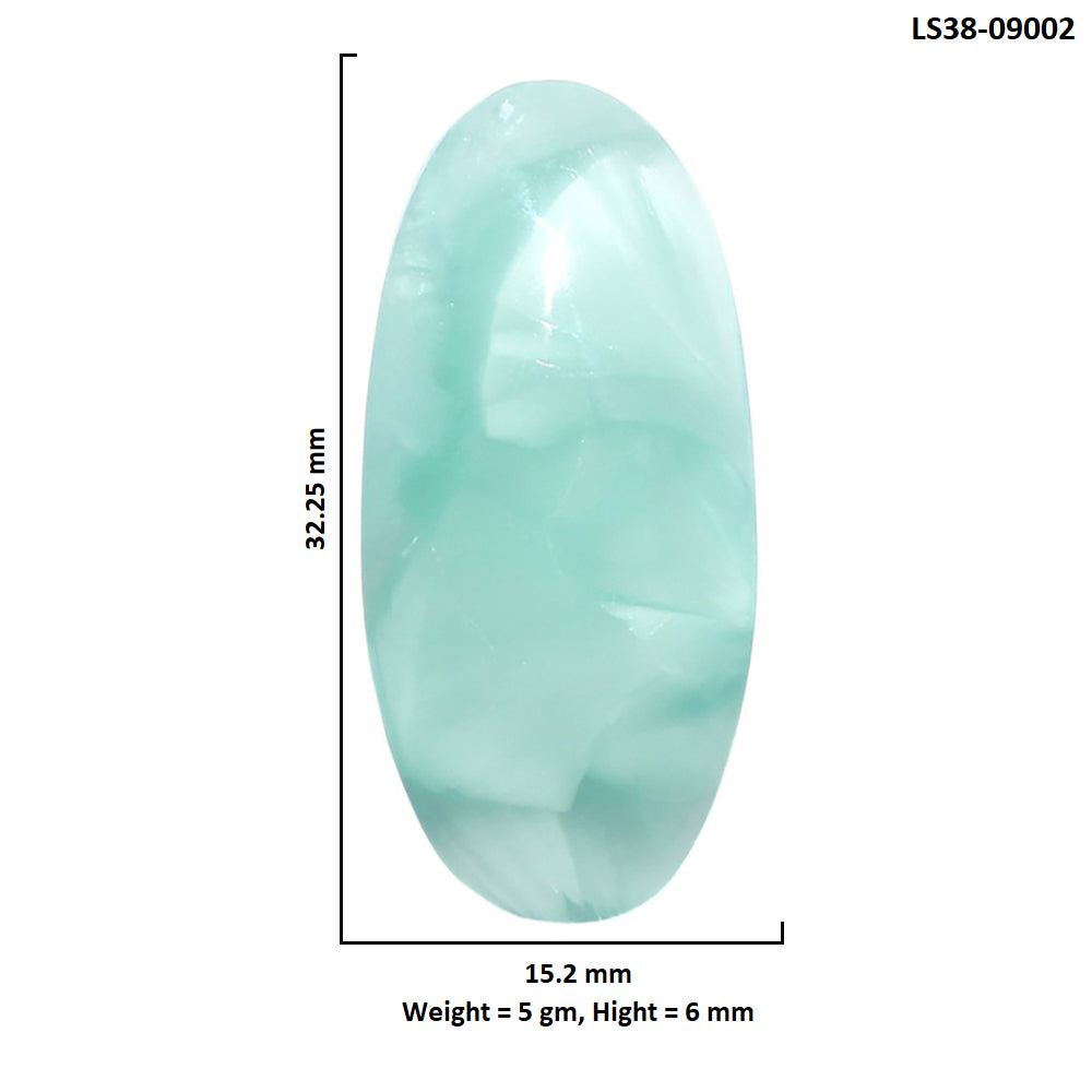 Hemimorphite 15.2x32.25x6 mm Oval Shape Polished Gemstone LS38-09002
