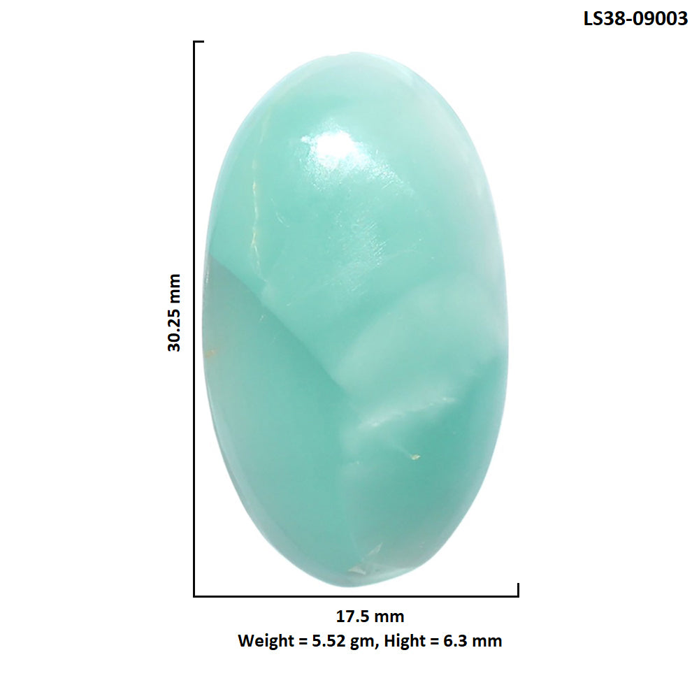 Hemimorphite 17.5x30.25x6.3 mm Oval Shape Polished Gemstone LS38-09003