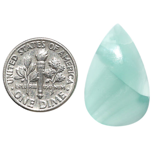 Hemimorphite 15.5x24.5x5 mm Pear Shape Polished Gemstone LS38-09008