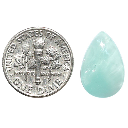 Hemimorphite 11x16.7x4 mm Pear Shape Polished Gemstone LS38-09012