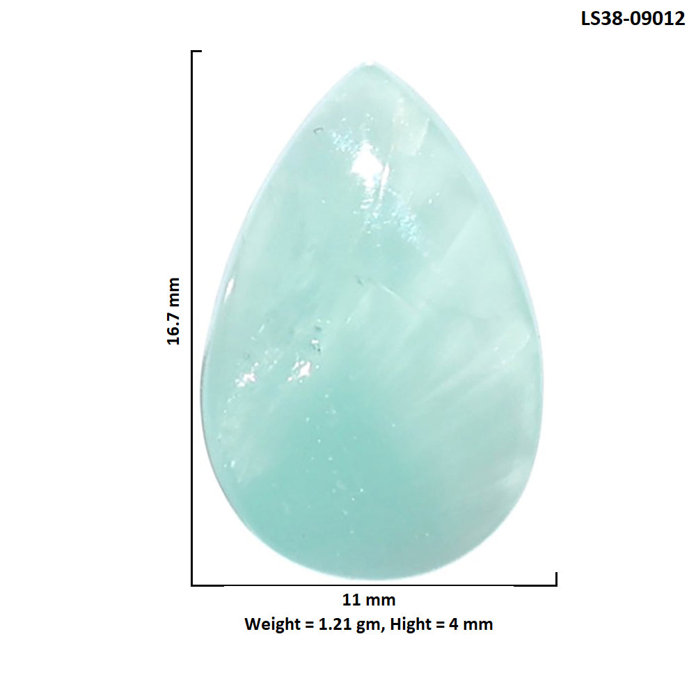 Hemimorphite 11x16.7x4 mm Pear Shape Polished Gemstone LS38-09012
