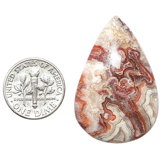 Laguna Lace Agate 24.15x36.7x6 mm Pear Shape Polished Gemstone LS45-08862