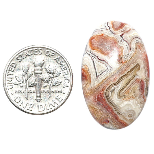Laguna Lace Agate 17.4x27.8x5.7 mm Oval Shape Polished Gemstone LS45-08873