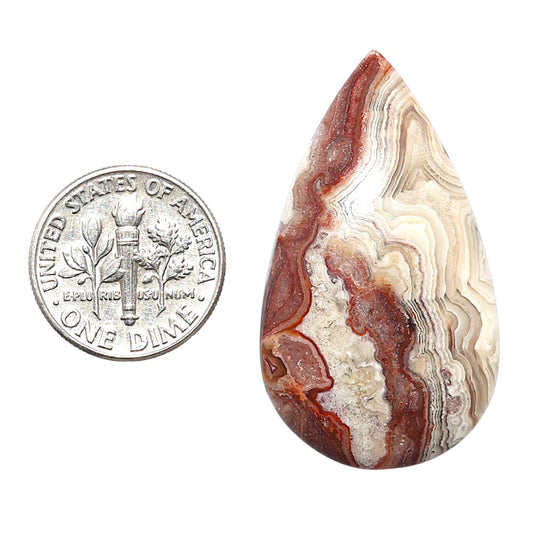 Laguna Lace Agate 21.7x38.1x5 mm Pear Shape Polished Gemstone LS45-08879