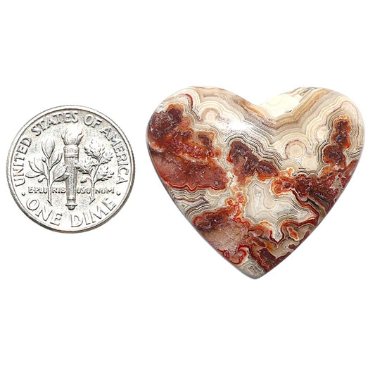 Laguna Lace Agate 26.7x30.35x6 mm Heart Shape Polished Gemstone LS45-08897