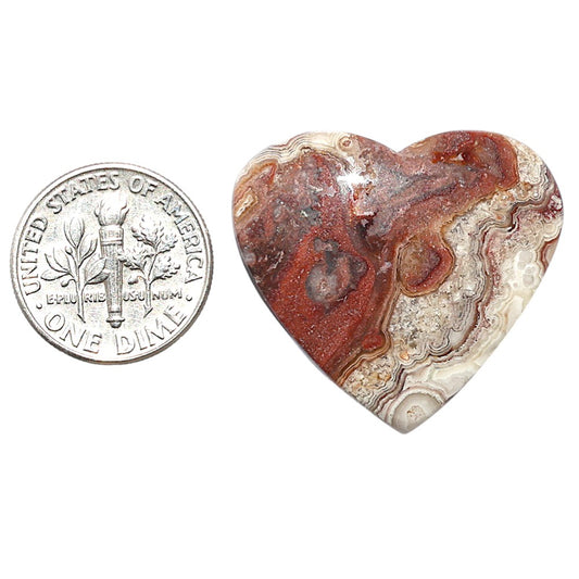 Laguna Lace Agate 26.65x29.1x4.8 mm Heart Shape Polished Gemstone LS45-08900