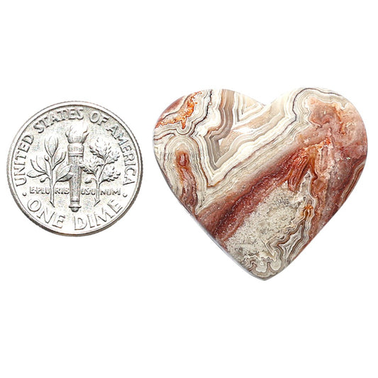 Laguna Lace Agate 25.15x28.1x6 mm Heart Shape Polished Gemstone LS45-08901