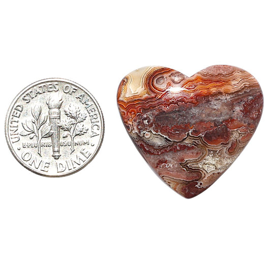 Laguna Lace Agate 23.85x26.2x5.5 mm Heart Shape Polished Gemstone LS45-08904
